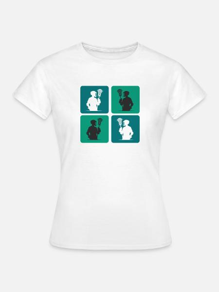 Lacrosse Design - Frauen T-Shirt - Weiß