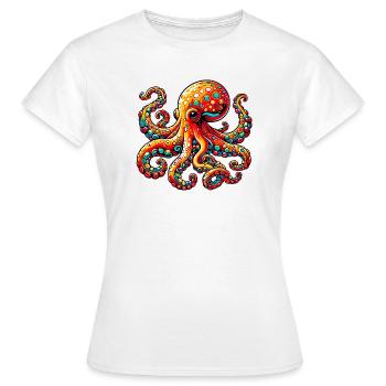 Pieuvre - T-shirt Femme - blanc - Devant - AI Model Female 172 dark (172cm)