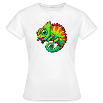 Caméléon - T-shirt Femme - blanc - Devant - AI Model Female 172 dark (172cm)