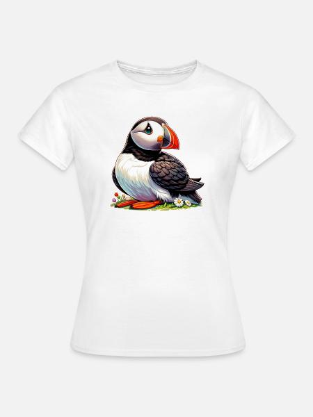Papageitaucher - Frauen T-Shirt - Weiß