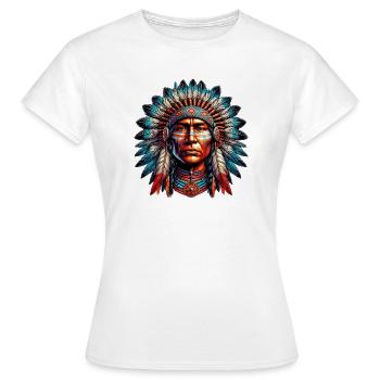 Amérindien Peau rouge d’Amérique - T-shirt Femme - blanc - Devant - AI Model Female 172 dark (172cm)