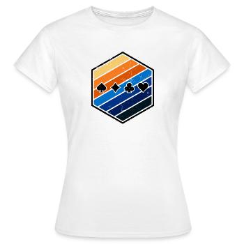 Poker Jeu de cartes Casino Poker Jeux d’argent - T-shirt Femme - blanc - Devant - AI Model Female 172 dark (172cm)
