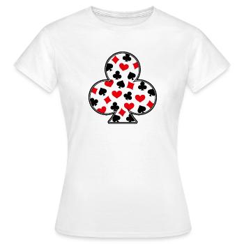 Poker Jeux d’argent Casino Jeux de cartes Jeux d’argent Poker - T-shirt Femme - blanc - Devant - AI Model Female 172 dark (172cm)