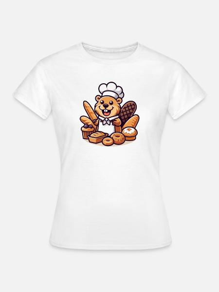Baker Beaver: Der Konditorei-Profi - Frauen T-Shirt - Weiß