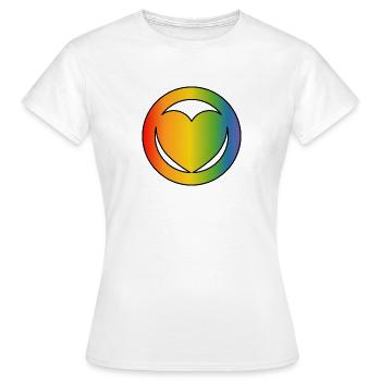 Chemise LGBT Heart CSD - T-shirt Femme - blanc - Devant - AI Model Female 172 dark (172cm)