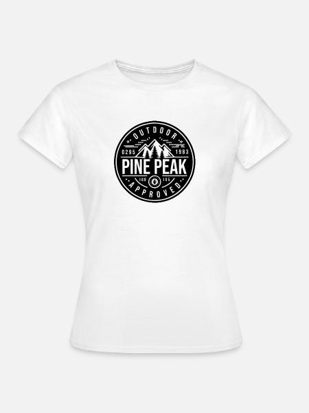 Pine Peak - Outdoor Approved - Frauen T-Shirt - Weiß