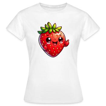 Fraise Fraises - T-shirt Femme - blanc - Devant - AI Model Female 172 dark (172cm)