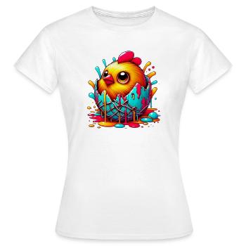Poussin - T-shirt Femme - blanc - Devant - AI Model Female 172 dark (172cm)