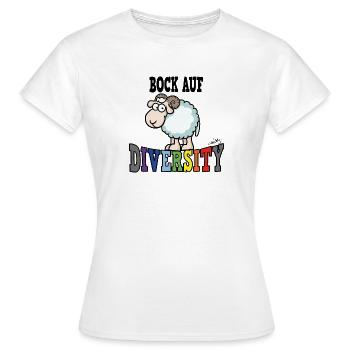 Desire for diversity - Women's T-Shirt - white - Front - AI Model Female 172 dark (172cm)