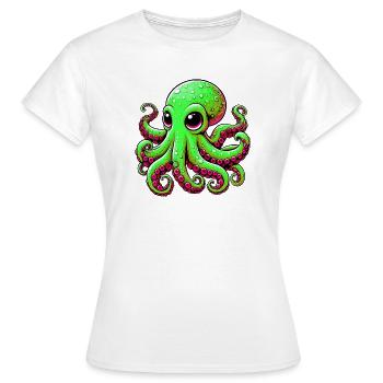 Pieuvre - T-shirt Femme - blanc - Devant - AI Model Female 172 dark (172cm)