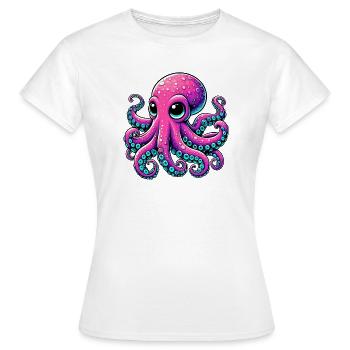 Pieuvre - T-shirt Femme - blanc - Devant - AI Model Female 172 dark (172cm)