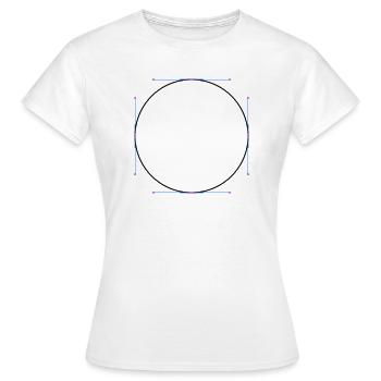 Circle vector - Women's T-Shirt - white - Front - AI Model Female 172 dark (172cm)