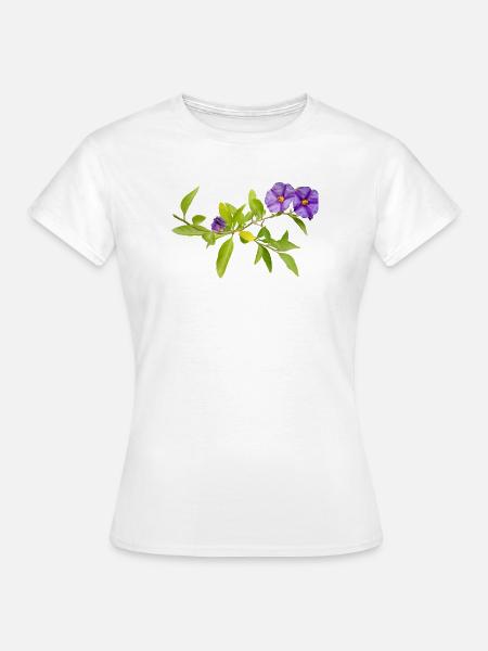 Enzian – alpine Eleganz - Frauen T-Shirt - Weiß