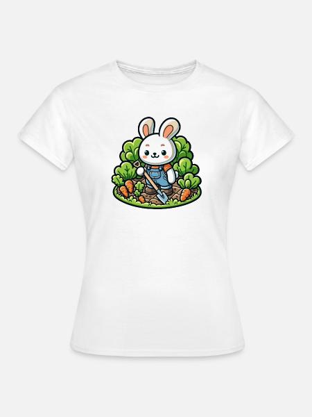 Erntetrichter: Der Gartenhase - Frauen T-Shirt - Weiß