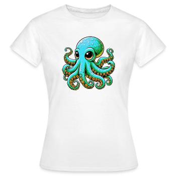 Pieuvre - T-shirt Femme - blanc - Devant - AI Model Female 172 dark (172cm)