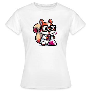 Chemist Coon: The Lab Genius - Women's T-Shirt - white - Front - AI Model Female 172 dark (172cm)