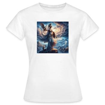 Déesse Athéna - T-shirt Femme - blanc - Devant - AI Model Female 172 dark (172cm)