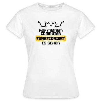Programmeur de script de code de déclaration du développeur - T-shirt Femme - blanc - Devant - AI Model Female 172 dark (172cm)