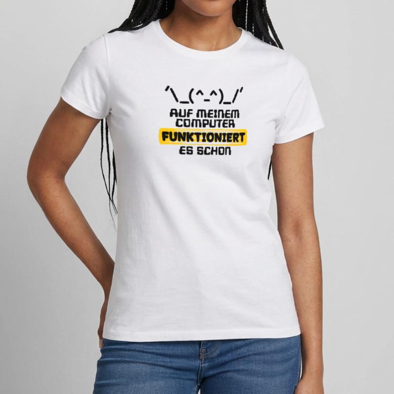 Programmeur de script de code de déclaration du développeur T-shirt Femme