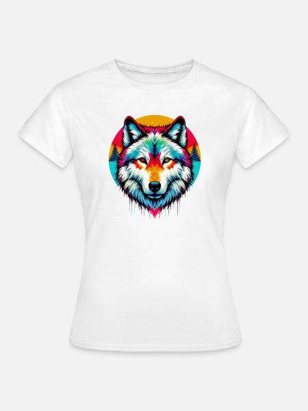 Wolf - Frauen T-Shirt - Weiß