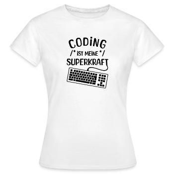 Développeur de déclaration de code informatique Computergeek - T-shirt Femme - blanc - Devant - AI Model Female 172 dark (172cm)