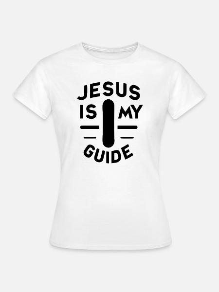 Jesus is my Guide - Snowboard - Women's T-Shirt - white