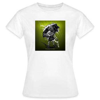 L’école est en guerre - T-shirt Femme - blanc - Devant - AI Model Female 172 dark (172cm)