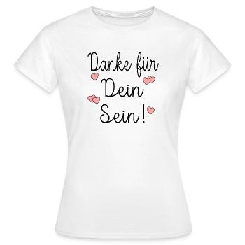 DANKE FÜR DEIN SEIN ACHTSAMKEIT - Frauen T-Shirt - Weiß - Vorne - AI Model Female 172 dark (172cm)