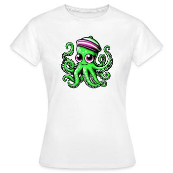 Pieuvre - T-shirt Femme - blanc - Devant - AI Model Female 172 dark (172cm)