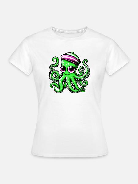 Krake - Frauen T-Shirt - Weiß