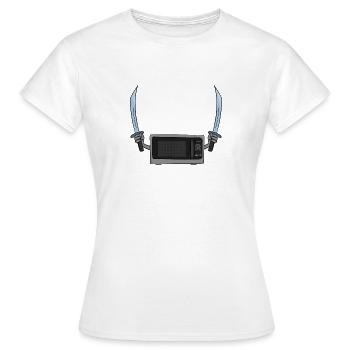 Microwave oven and the sword - Women's T-Shirt - white - Front - AI Model Female 172 dark (172cm)