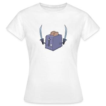 Le grille-pain et l’épée - T-shirt Femme - blanc - Devant - AI Model Female 172 dark (172cm)