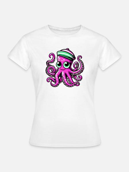 Krake - Frauen T-Shirt - Weiß