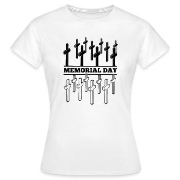 Gedenktag 2024 3 - Frauen T-Shirt - Weiß - Vorne - AI Model Female 172 dark (172cm)