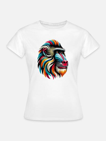 Mandrill-Affe - Frauen T-Shirt - Weiß