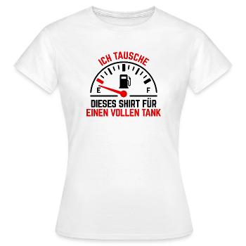 Station-service Essence Relevé Ravitaillement en électricité Énergie - T-shirt Femme - blanc - Devant - AI Model Female 172 dark (172cm)