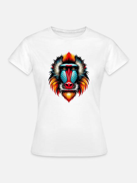 Mandrill-Affe - Frauen T-Shirt - Weiß