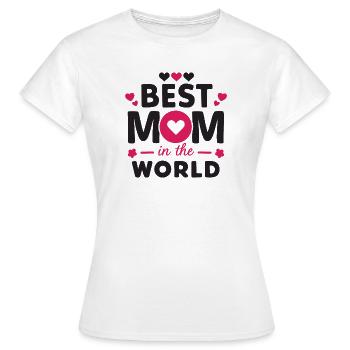 Meilleure maman du monde - T-shirt Femme - blanc - Devant - AI Model Female 172 dark (172cm)