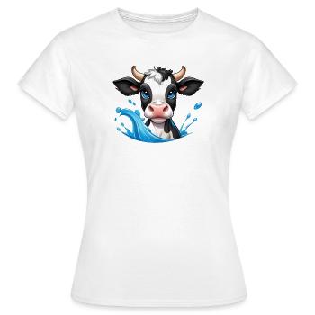 Chère vache laitière - T-shirt Femme - blanc - Devant - AI Model Female 172 dark (172cm)