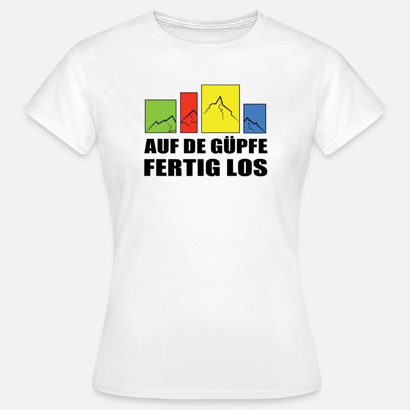 on the Güpfe get set, go-on the summits, get set, go - Women's T-Shirt - white
