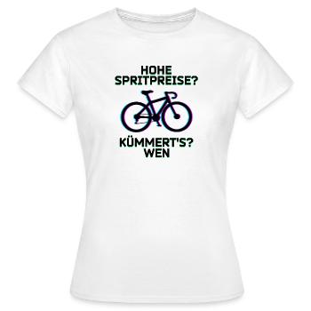 Refueling Bicycle Energy Statement Energy Storage - Women's T-Shirt - white - Front - AI Model Female 172 dark (172cm)