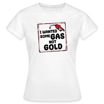 Déclaration de la pompe à essence de la station-service de ravitaillement - T-shirt Femme - blanc - Devant - AI Model Female 172 dark (172cm)