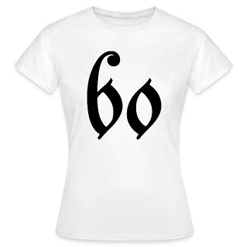 60. 60 YEARS. 60th ANNIVERSARY. 60TH BIRTHDAY. - Women's T-Shirt - white - Front - AI Model Female 172 dark (172cm)