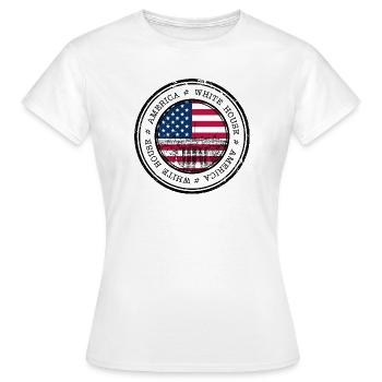 Drapeau Capitole Cercle - T-shirt Femme - blanc - Devant - AI Model Female 172 dark (172cm)
