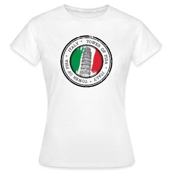 Tour de Pise - T-shirt Femme - blanc - Devant - AI Model Female 172 dark (172cm)