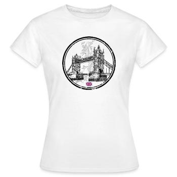 Pont de Londres - T-shirt Femme - blanc - Devant - AI Model Female 172 dark (172cm)