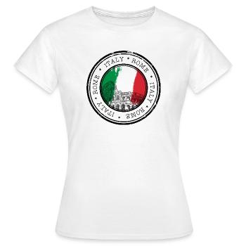 Kolosseum Circle Italia Flagge - Frauen T-Shirt - Weiß - Vorne - AI Model Female 172 dark (172cm)
