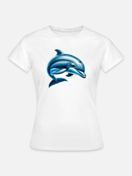Delfin - Frauen T-Shirt - Weiß