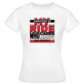 Déclaration de ravitaillement en essence de la station-service Électricité de conduite - T-shirt Femme - blanc - Devant - AI Model Female 172 dark (172cm)