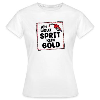 Ravitaillement en carburant de pompe à carburant diesel à essence de station-service d’énergie - T-shirt Femme - blanc - Devant - AI Model Female 172 dark (172cm)